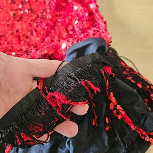 Weissman NWOT child large black red dance costume jazz tap solo - Picture 5 of 8